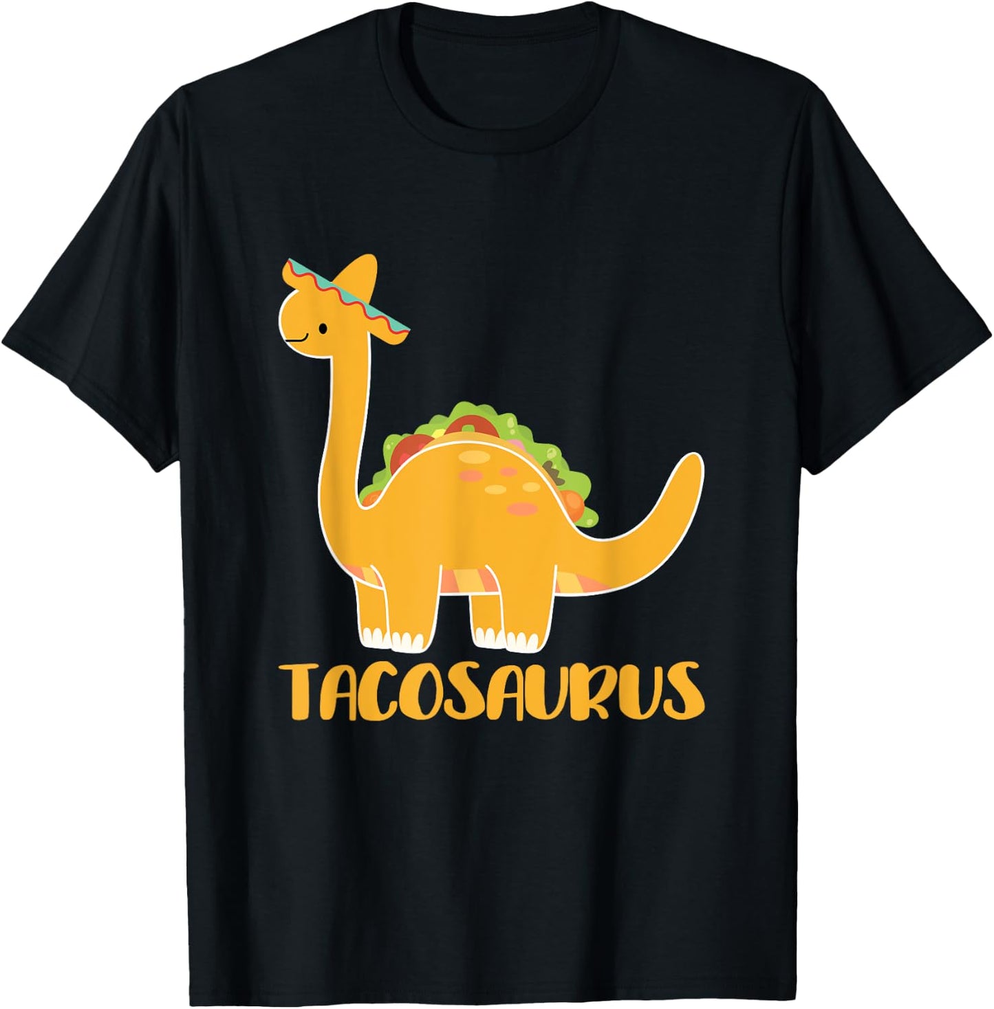 Tacosaurus Brachiosaurus Funny Taco Dino T-Shirt - T-Shirt | Black