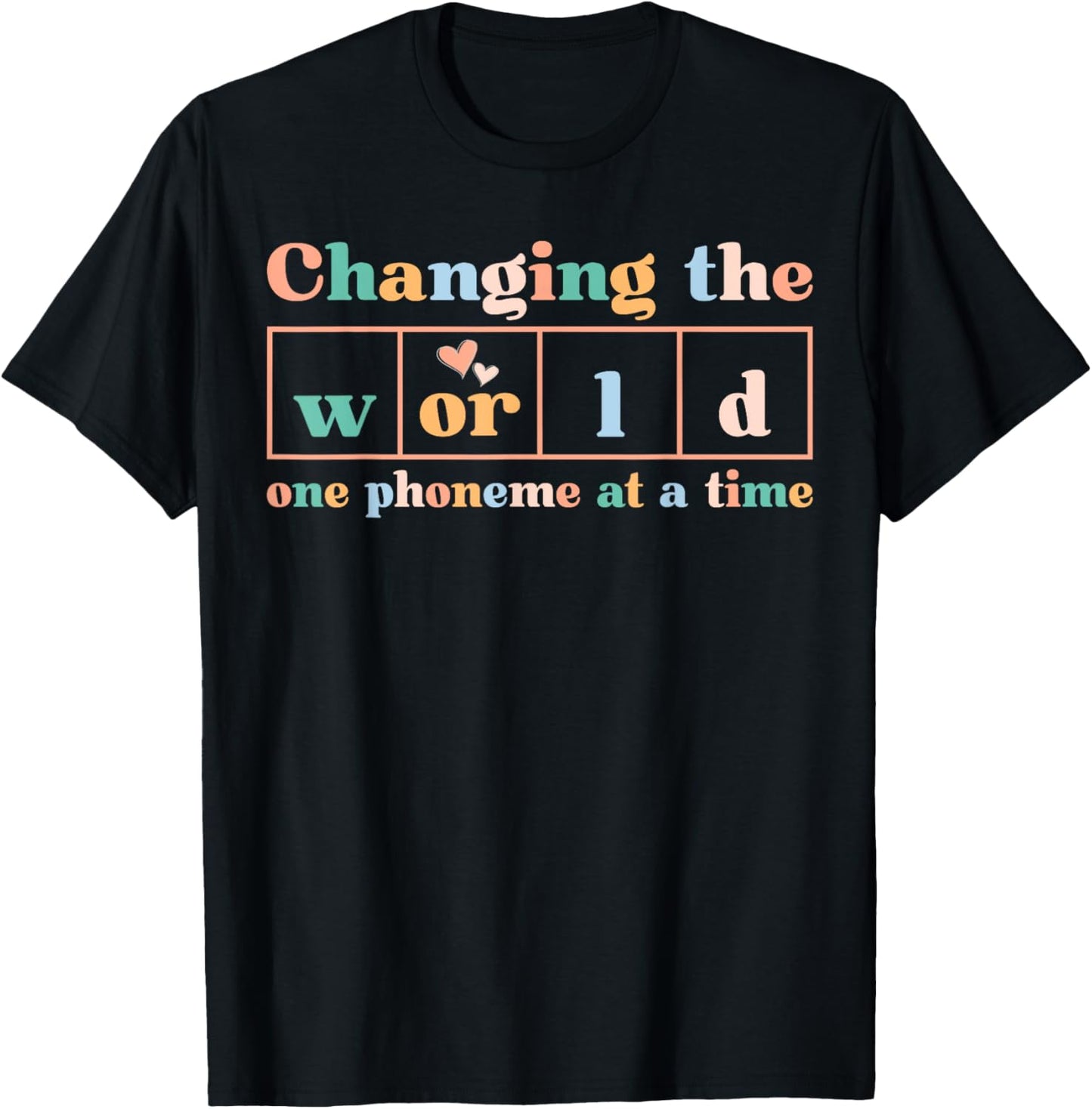 Changing the World Science of Reading Women Men. -Adults Dyslexia Teacher T-Shirt - T-Shirt | Black