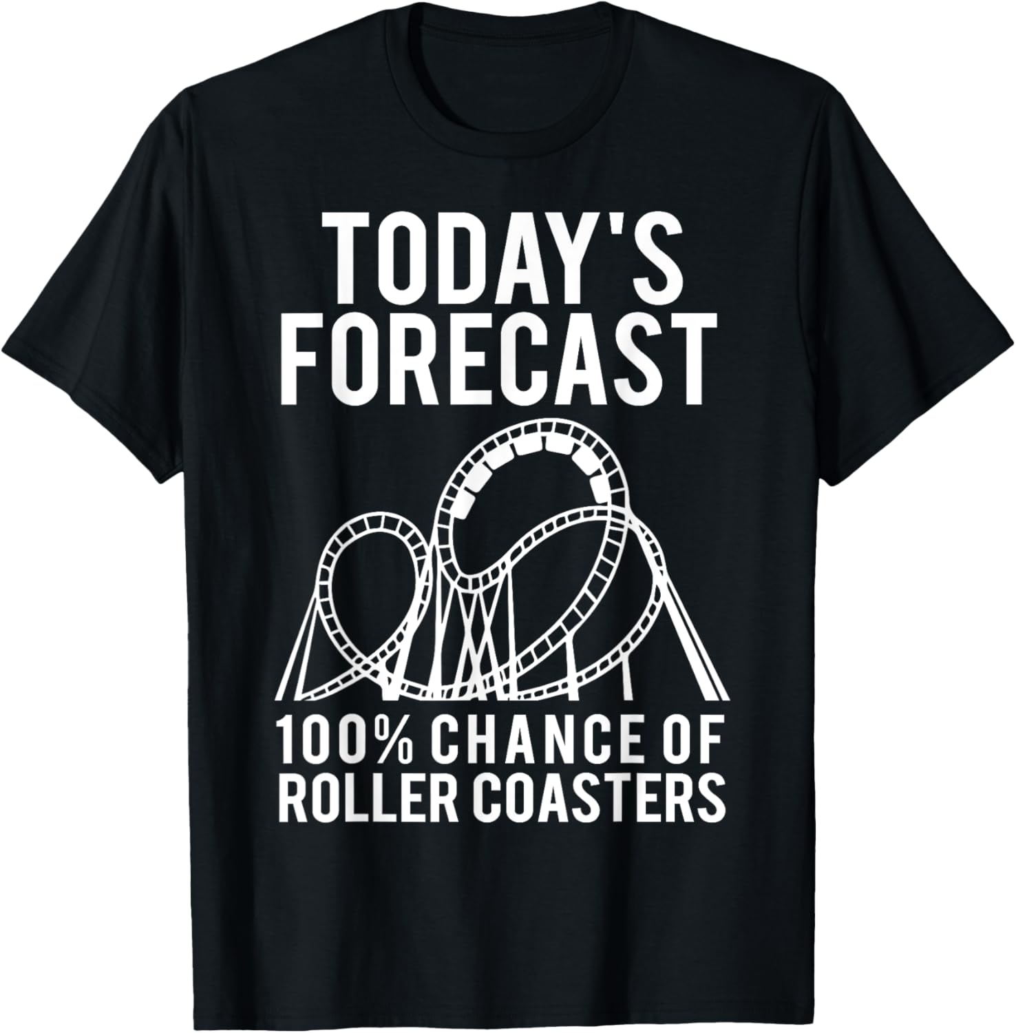 Funny Roller Coaster Design Women Kids Coaster Lover T-Shirt - T-Shirt | Black