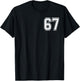 Number 67 in White T-Shirt - T-Shirt | Black
