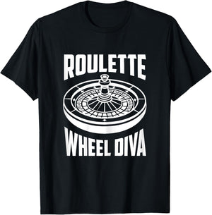 Casino Roulette Women ROULETTE WHEEL DIVA Funny Roulette T-Shirt - T-Shirt | Black