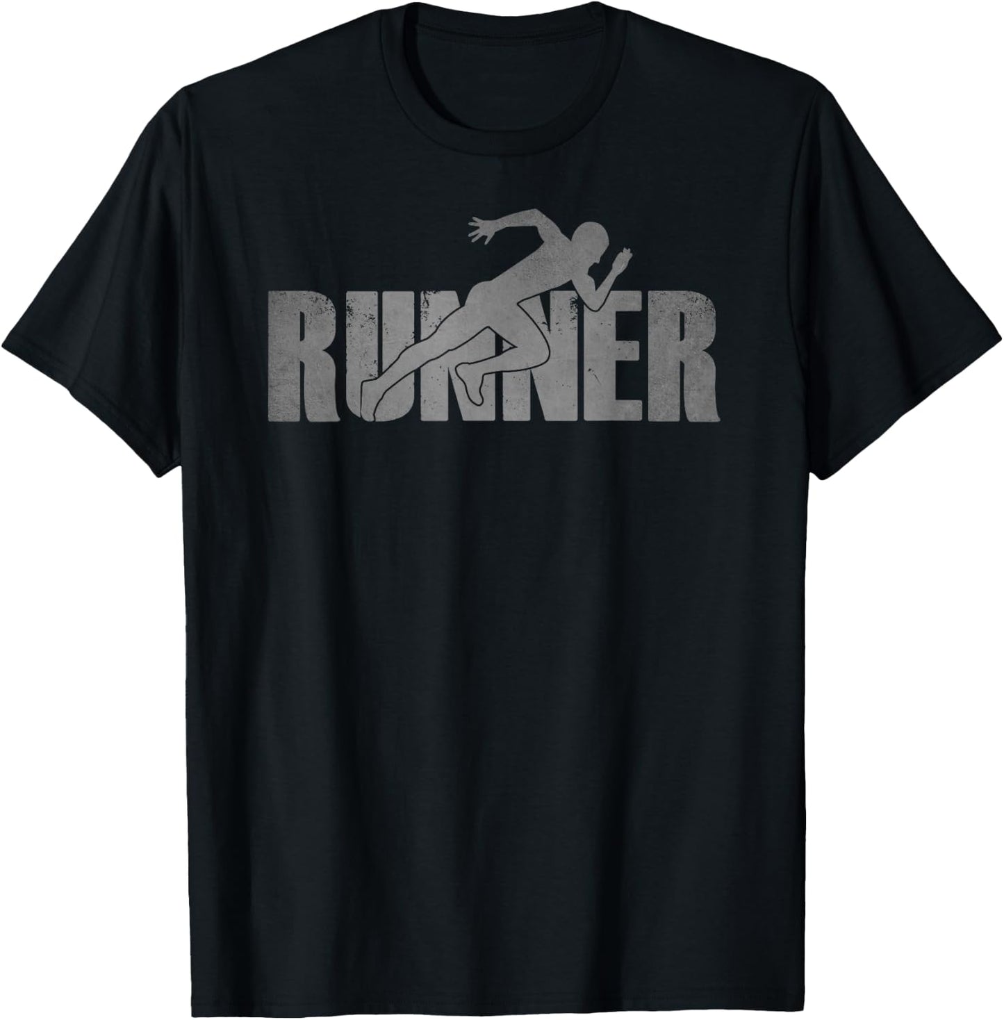 RUNNER Track & Field Cross Country Running Athlete Vintage T-Shirt - T-Shirt | Black