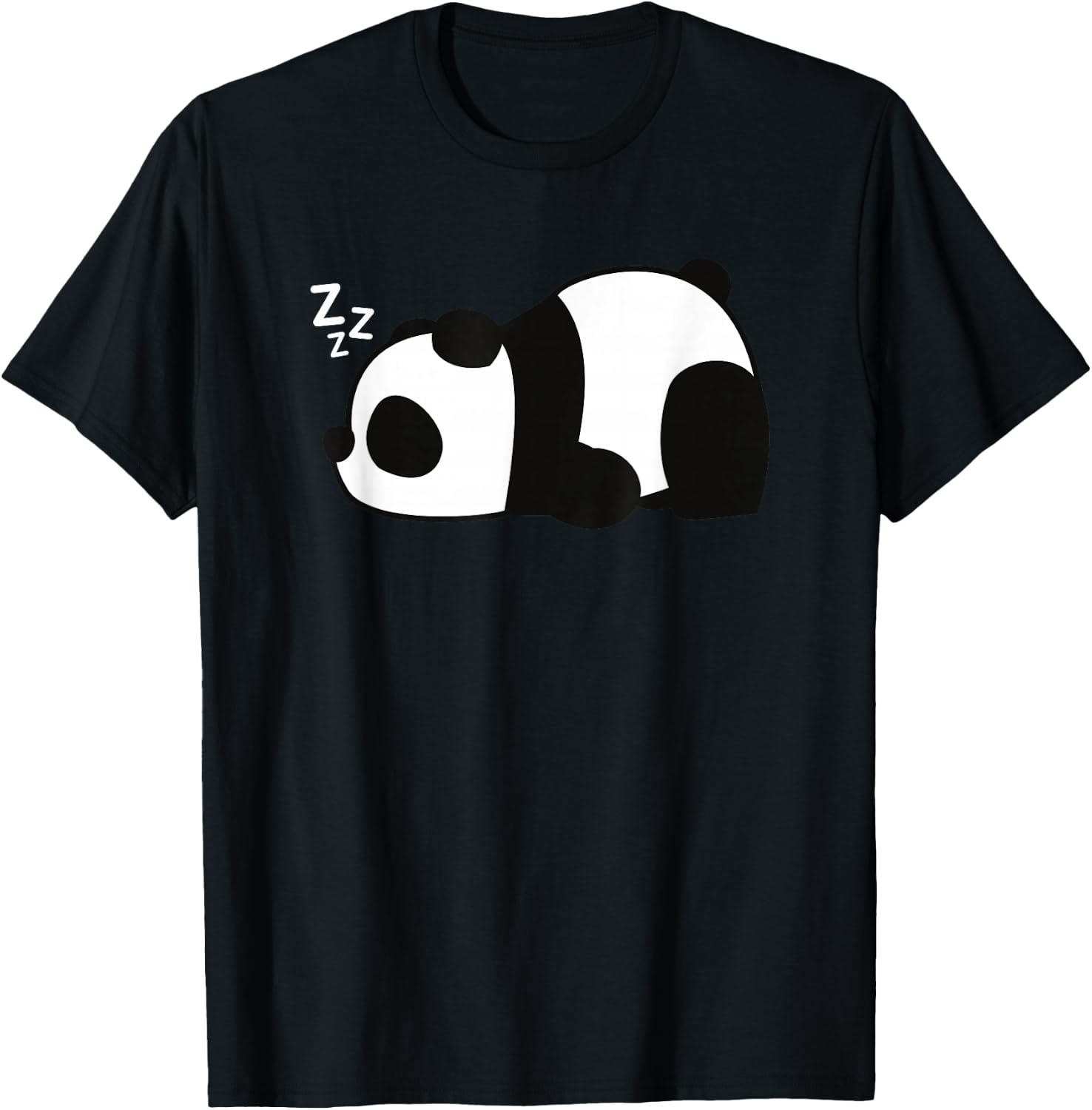Funny Lazy Panda Bear Sleeping Grumpy Cute Animal Meme T-Shirt - T-Shirt | Black