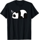 Funny Lazy Panda Bear Sleeping Grumpy Cute Animal Meme T-Shirt - T-Shirt | Black