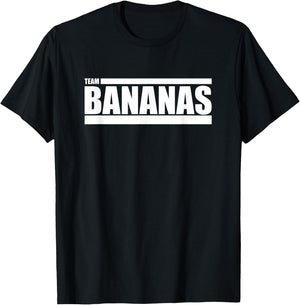 Team Bananas Challenge Funny T-Shirt - T-Shirt | Black