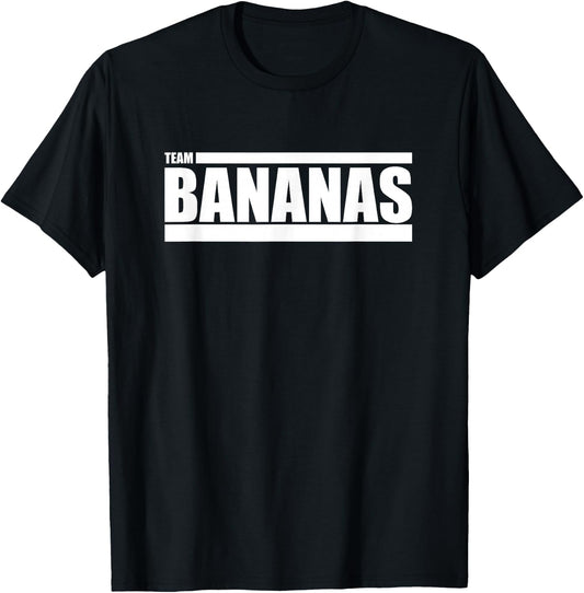 Team Bananas Challenge Funny T-Shirt - T-Shirt | Black
