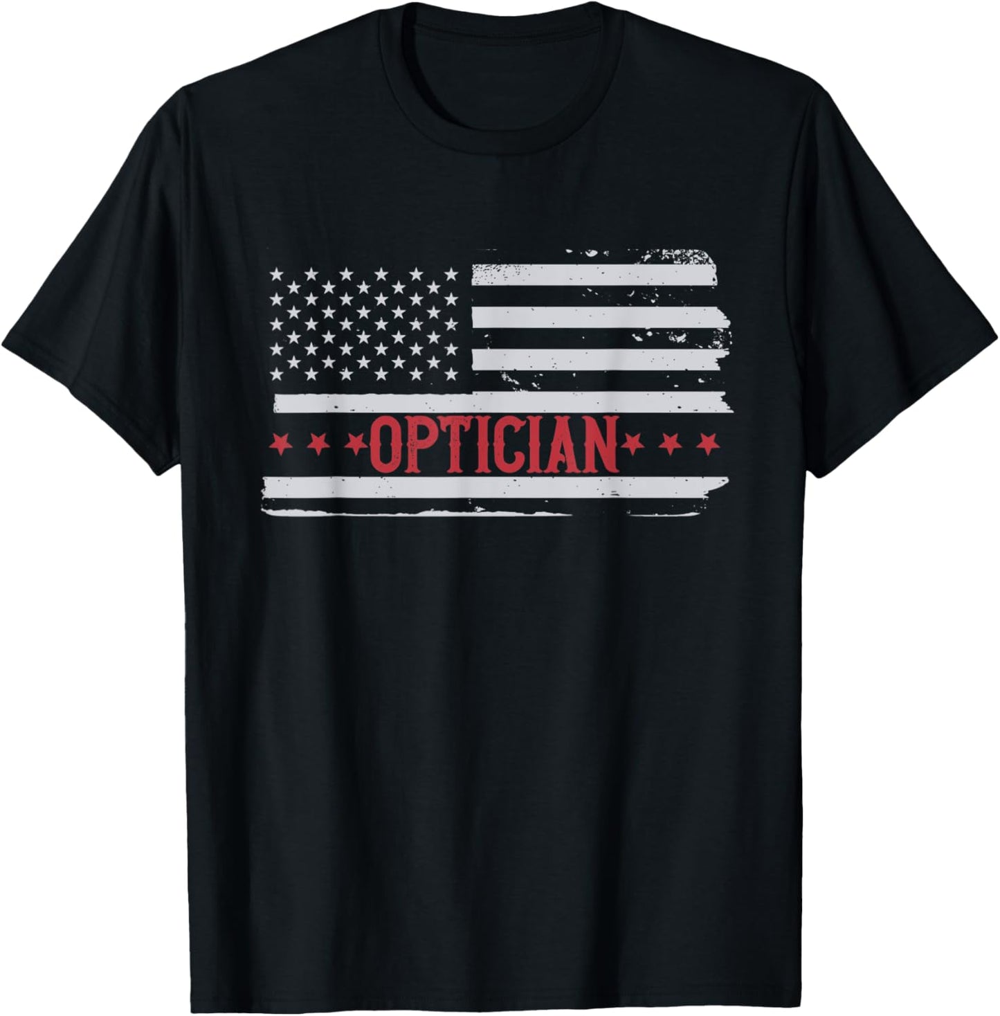 Patriotic Optician USA Flag Eye Doctor Ophthalmologist Men T-Shirt - T-Shirt | Black