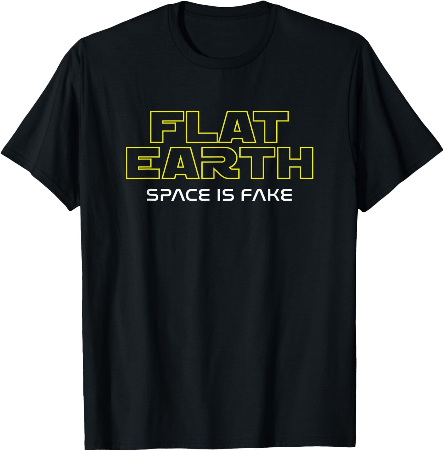 Flat Earth (Space is Fake) T-Shirt - T-Shirt | Black