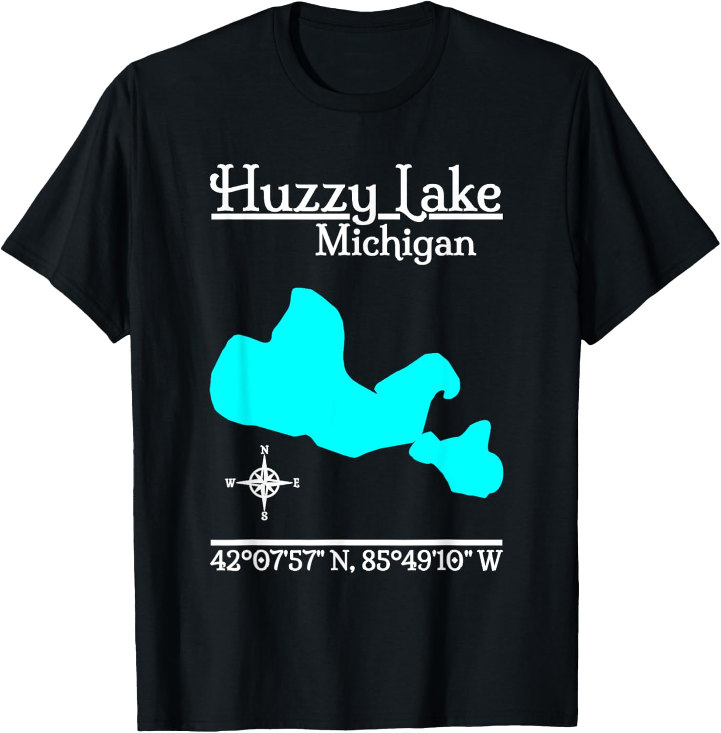 Huzzy Lake - Michigan T-Shirt - T-Shirt | Black