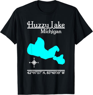 Huzzy Lake - Michigan T-Shirt - T-Shirt | Black