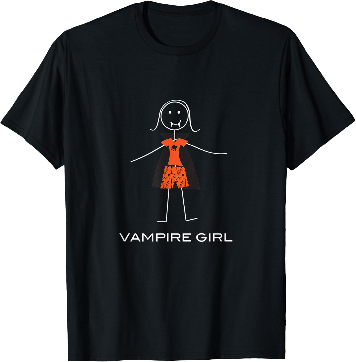 Funny Vampire Halloween Girls T-Shirt - T-Shirt | Black