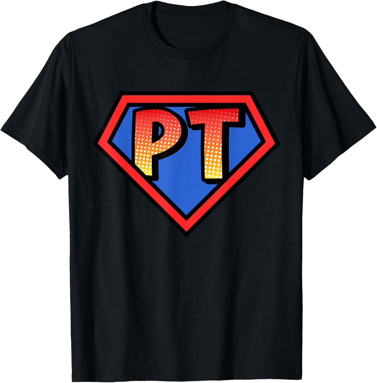 Superhero PT Physical Therapy - Halloween Costume T-Shirt - T-Shirt | Black