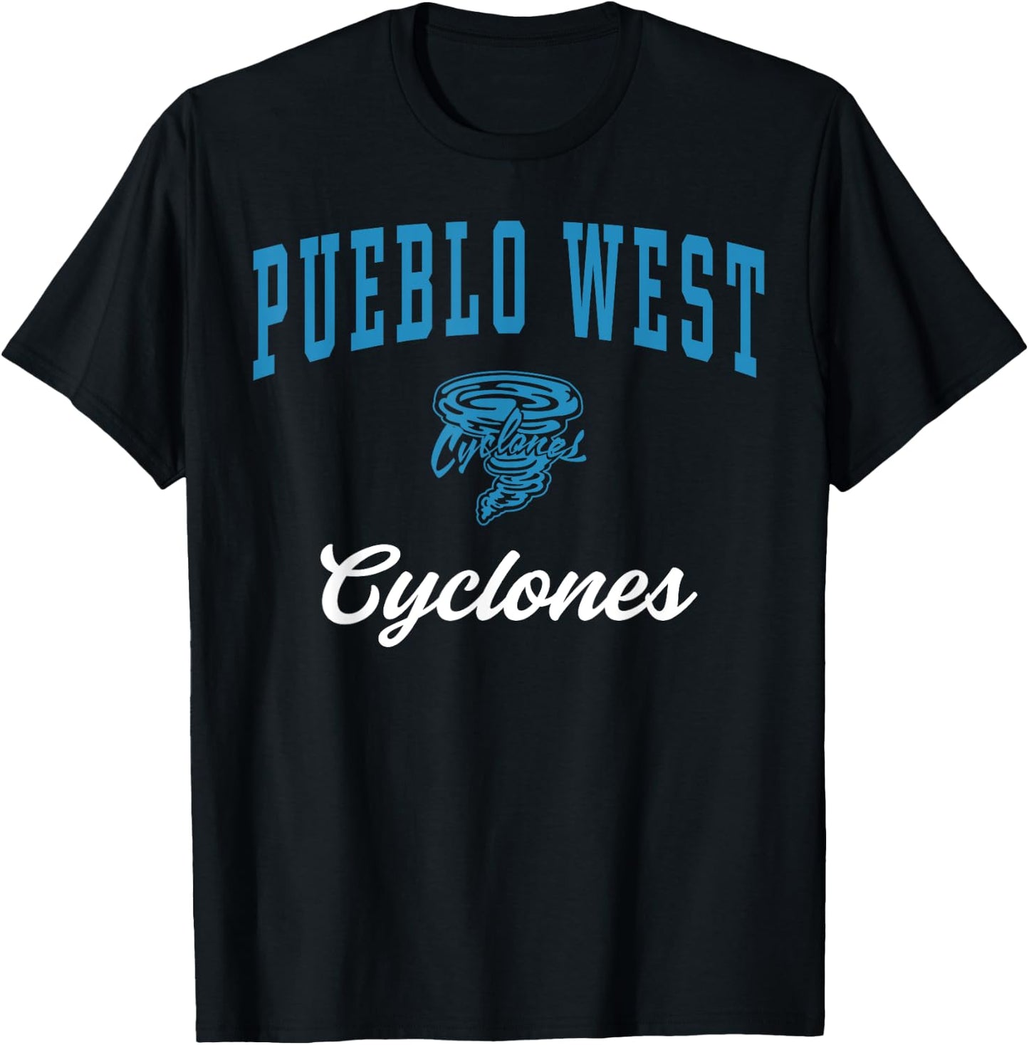 Pueblo West High School Cyclones C3 T-Shirt - T-Shirt | Black