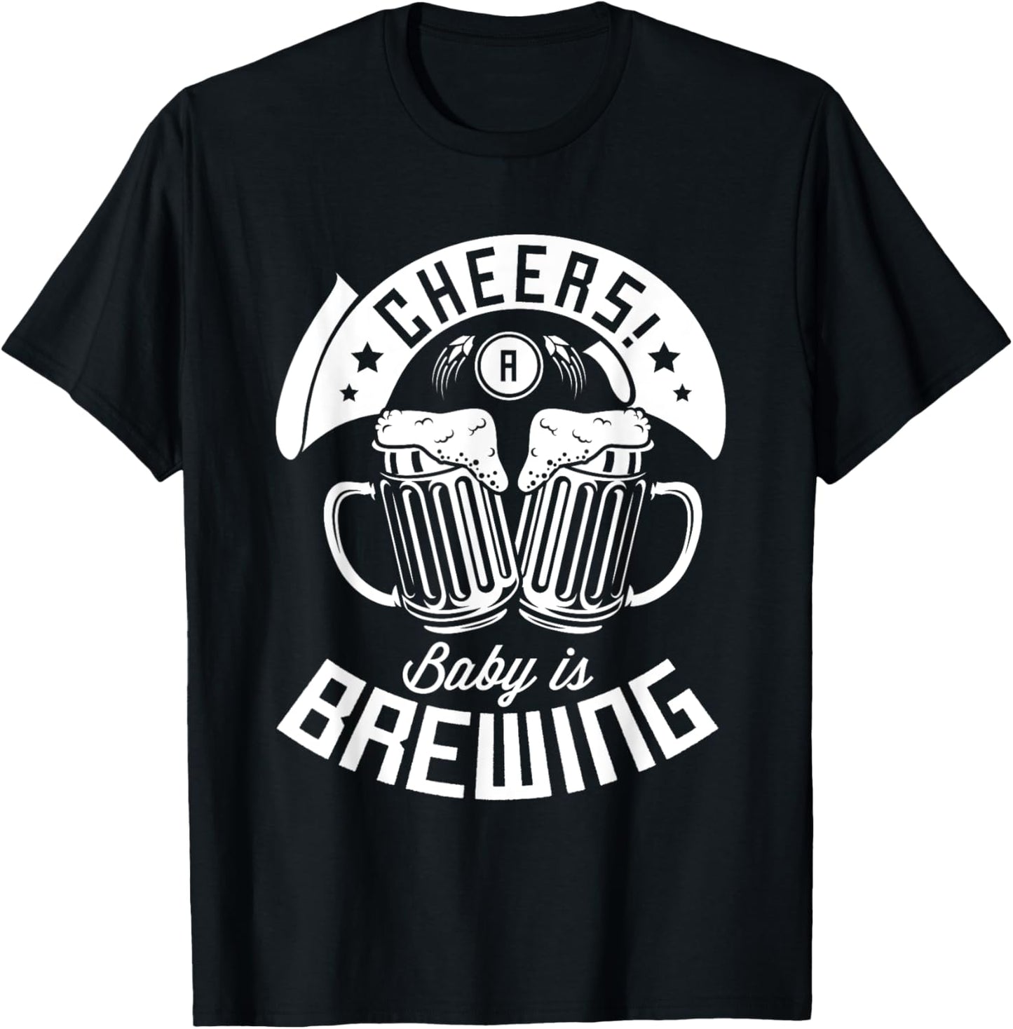 Cheers a baby is brewing Design for a Brewing Beer brewer T-Shirt - T-Shirt | Black