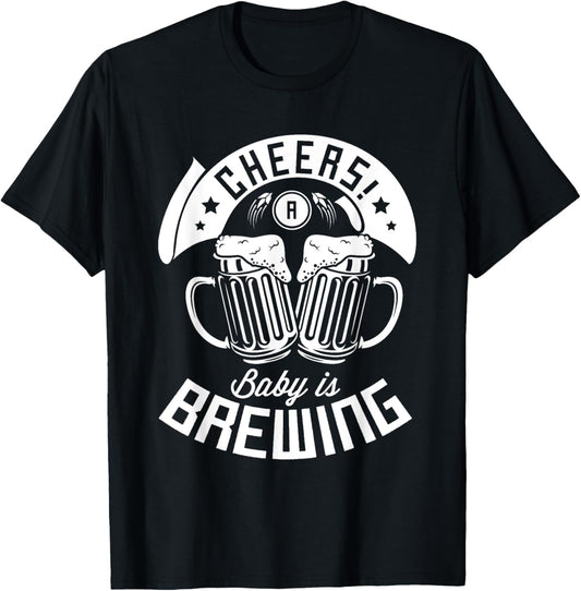Cheers a baby is brewing Design for a Brewing Beer brewer T-Shirt - T-Shirt | Black