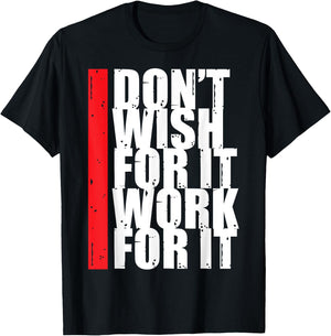 Work Harder Motivation Fitness Gym Entrepreneur Inspiration T-Shirt - T-Shirt | Black