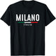 Milano Italia Vintage Milan Italy Boys Girls Retro Souvenir T-Shirt - T-Shirt | Black