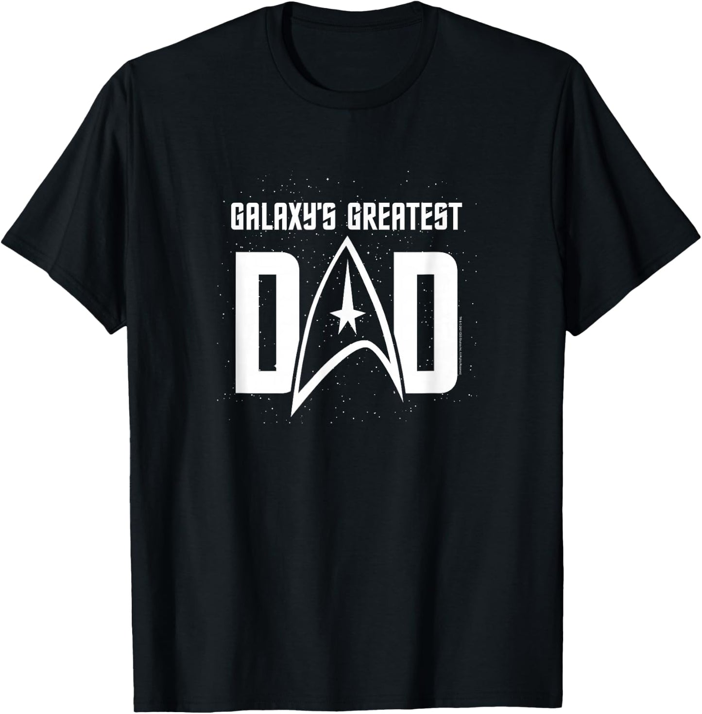 Star Trek Father's Day Galaxy's Greatest Dad Badge T-Shirt - T-Shirt | Black