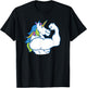 Muscular Unicorn - Funny Magical Fitness Bodybuilder Dad T-Shirt - T-Shirt | Black