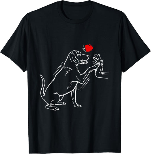Labrador Retriever Labradors Black Lab Dad Mom Retrievers T-Shirt - T-Shirt | Black
