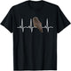 Barred Owl Shirt - Birder Heartbeat Gift Bird Lovers T-Shirt - T-Shirt | Black