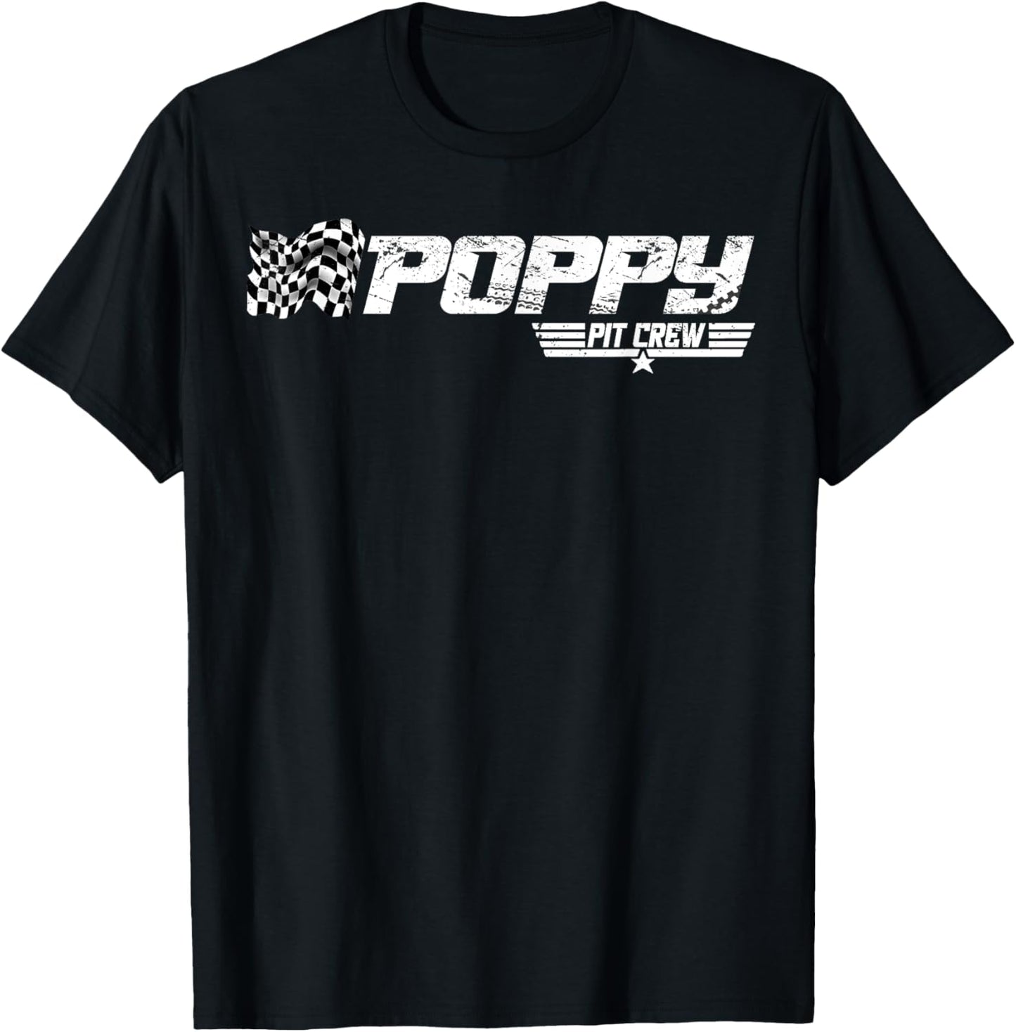 Poppy Pit Crew Race Car Birthday Family Racing T-Shirt - T-Shirt | Black