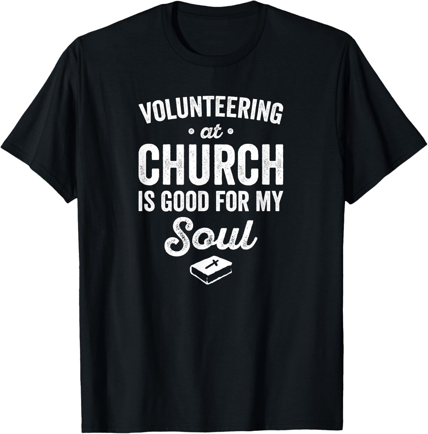 Church Volunteer Pun for Ministry Team, Counselor, or Pastor T-Shirt - T-Shirt | Black