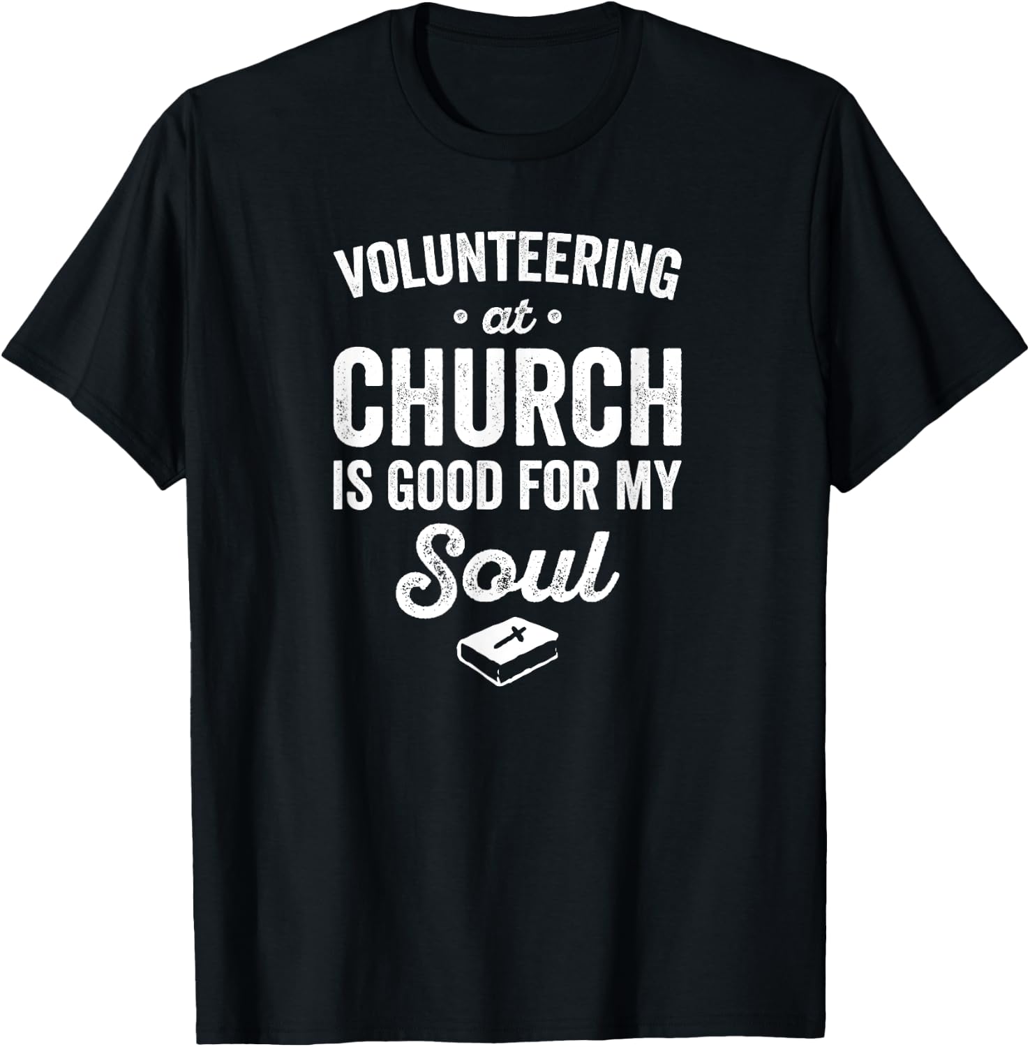 Church Volunteer Pun for Ministry Team, Counselor, or Pastor T-Shirt - T-Shirt | Black