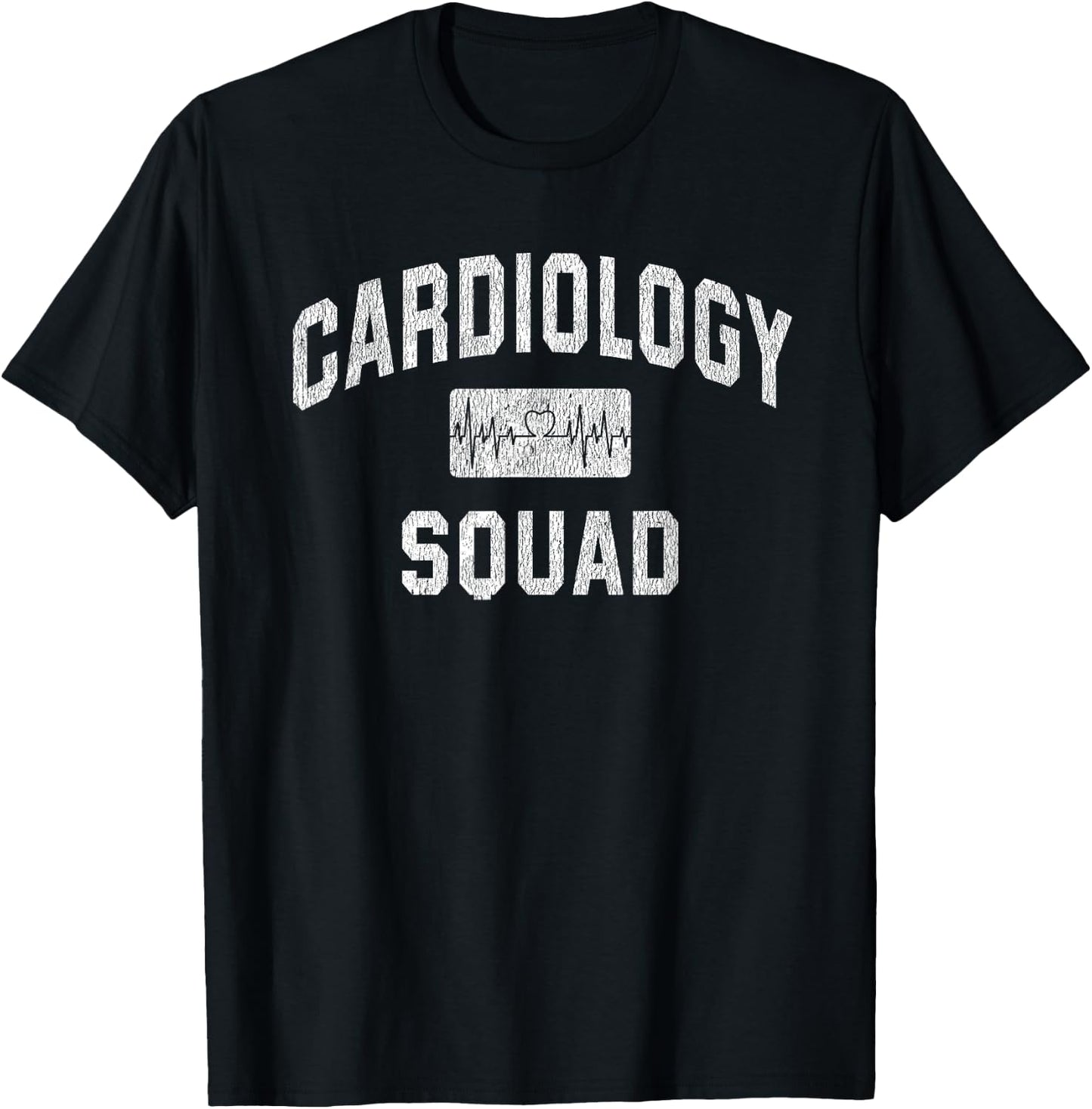 Cardiology Squad Cardiologist Cardiac Doctor Nurse Tech Gift T-Shirt - T-Shirt | Black
