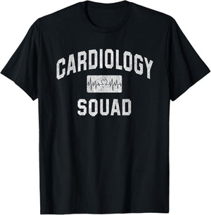 Cardiology Squad Cardiologist Cardiac Doctor Nurse Tech Gift T-Shirt - T-Shirt | Black