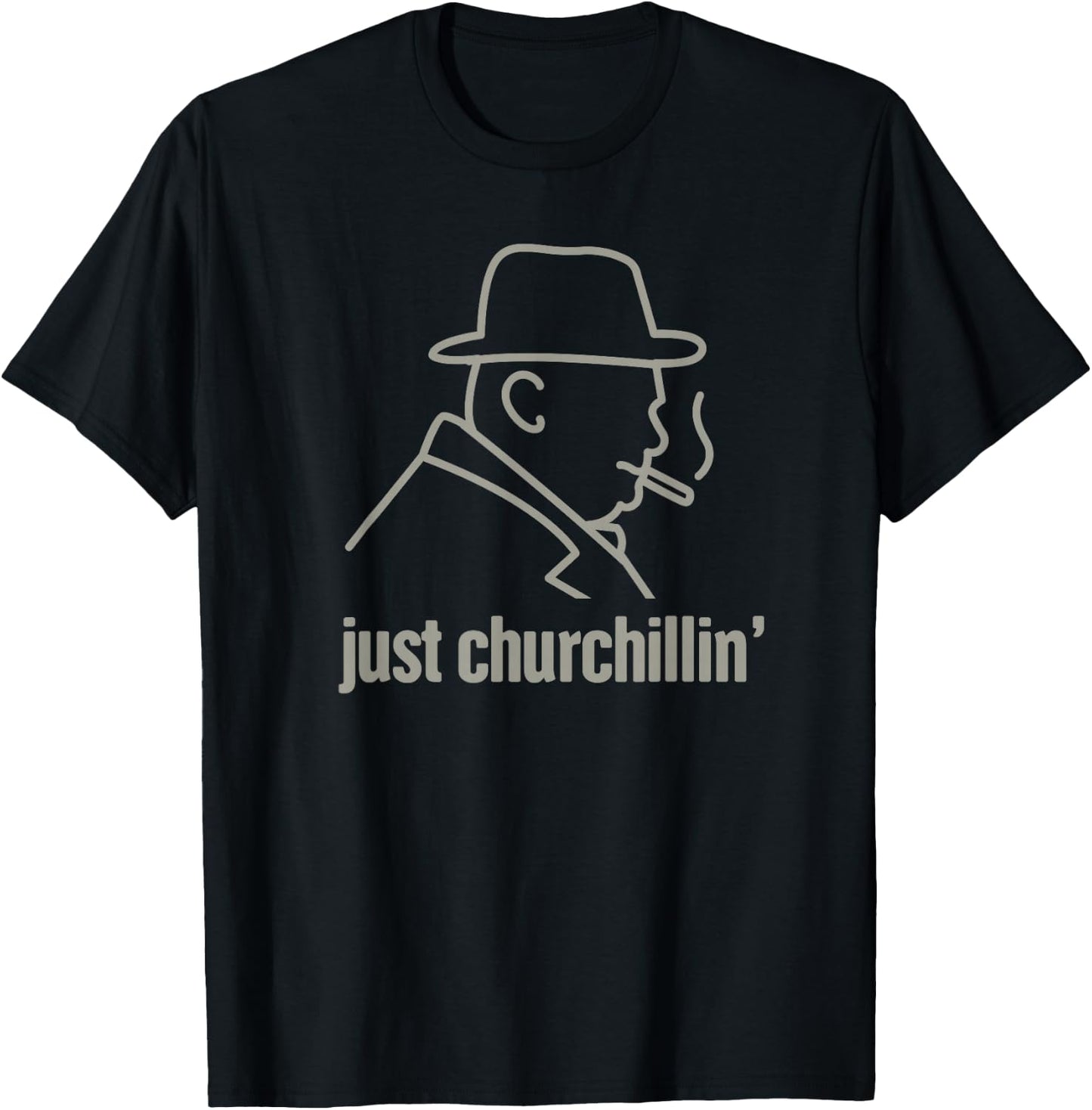 Funny Winston Churchill /WWII Battle of Britain T-Shirt - T-Shirt | Black