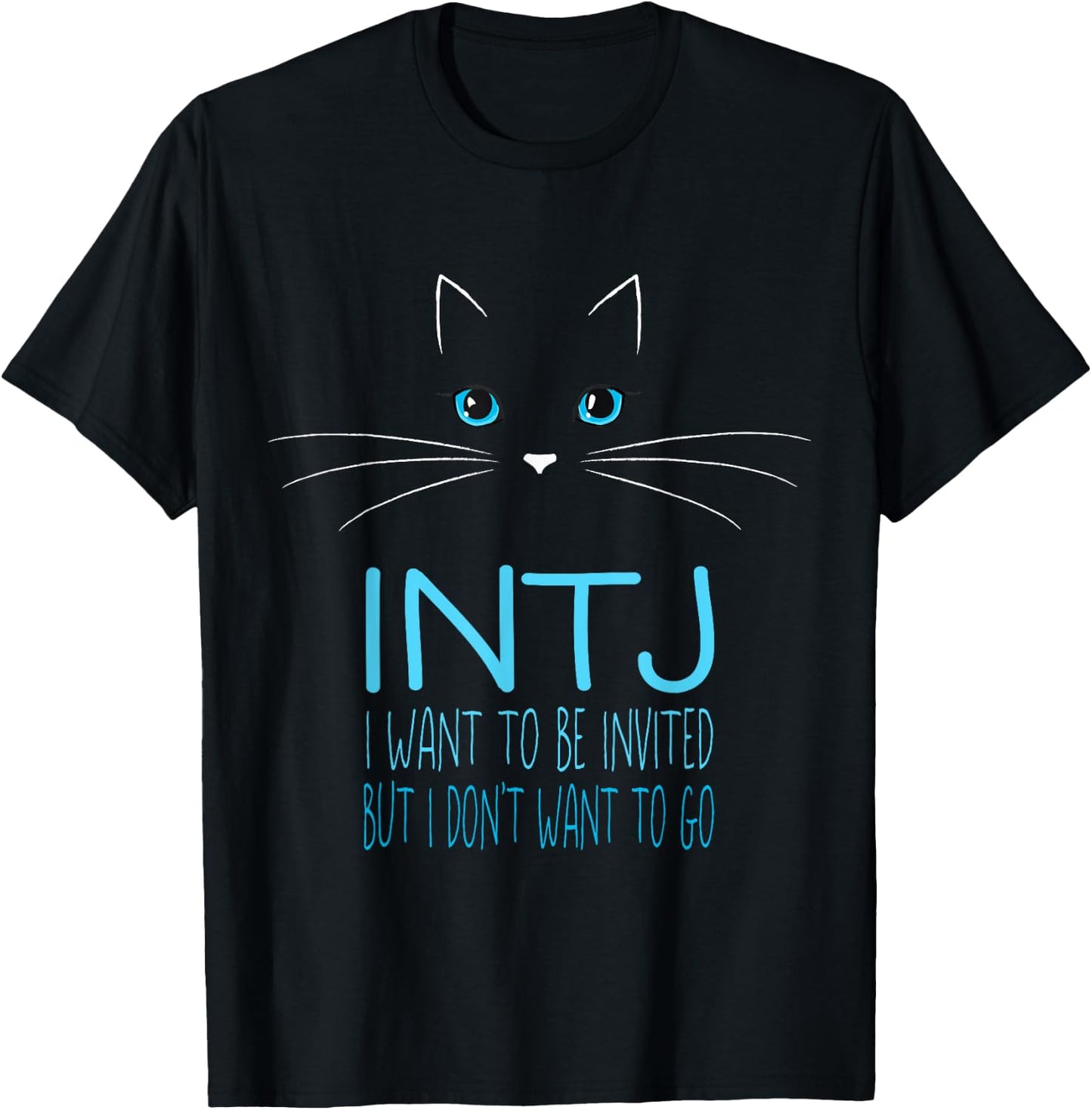 Funny Cat Lover Introvert Gift Me Time Cat Lady Humor INTJ T-Shirt - T-Shirt | Black