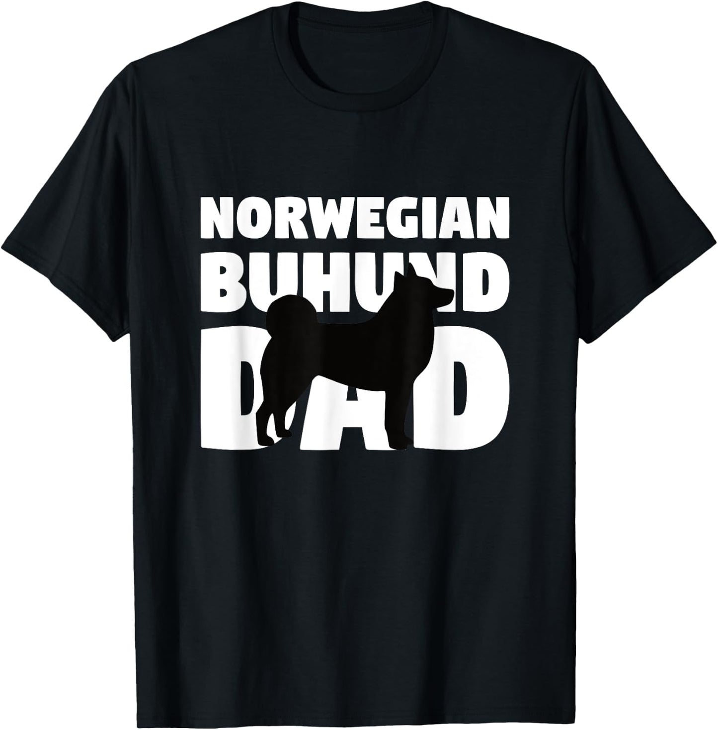 Norwegian Buhund Gift Dog Father Norwegian Buhund Dad Women Kids T-Shirt - T-Shirt | Black