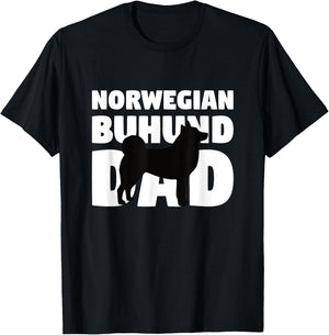 Norwegian Buhund Gift Dog Father Norwegian Buhund Dad Women Kids T-Shirt - T-Shirt | Black