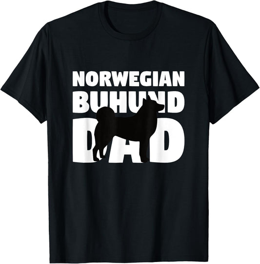 Norwegian Buhund Gift Dog Father Norwegian Buhund Dad Women Kids T-Shirt - T-Shirt | Black