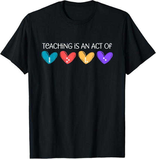 TVI Teaching Is an Act of Love Simulated Braille Teacher T-Shirt - T-Shirt | Black