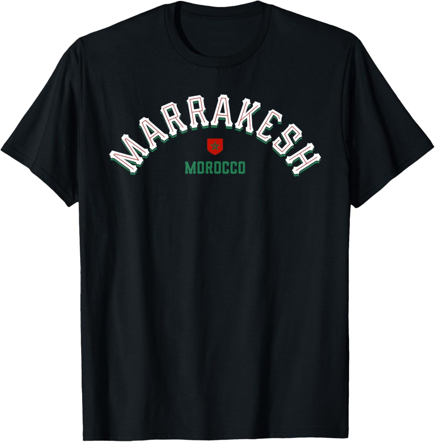 Marrakesh Morocco Travel North Africa Vintage T-Shirt - T-Shirt | Black
