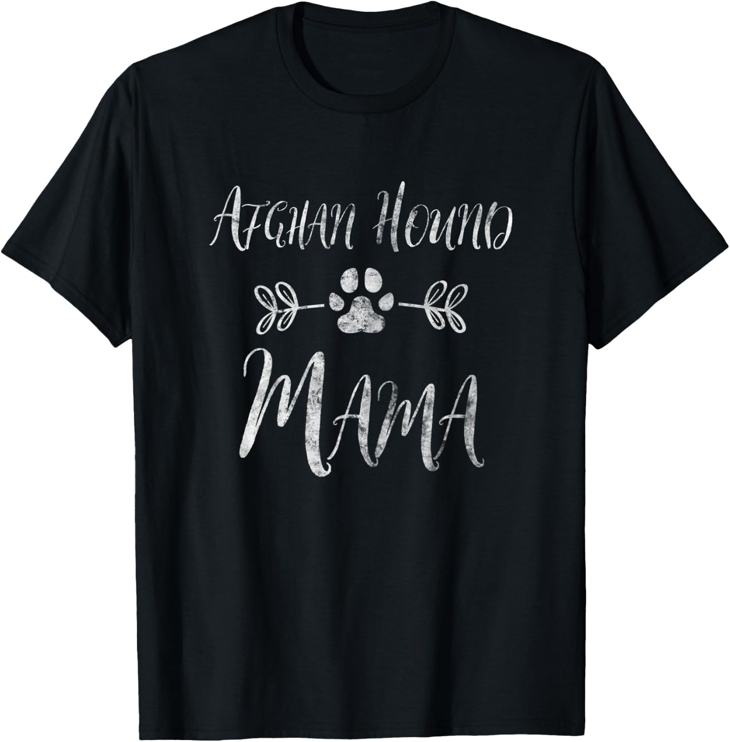 Afghan Hound Mama Shirt Afghan Hound Mom Funny Dog Mom Gift T-Shirt - T-Shirt | Black