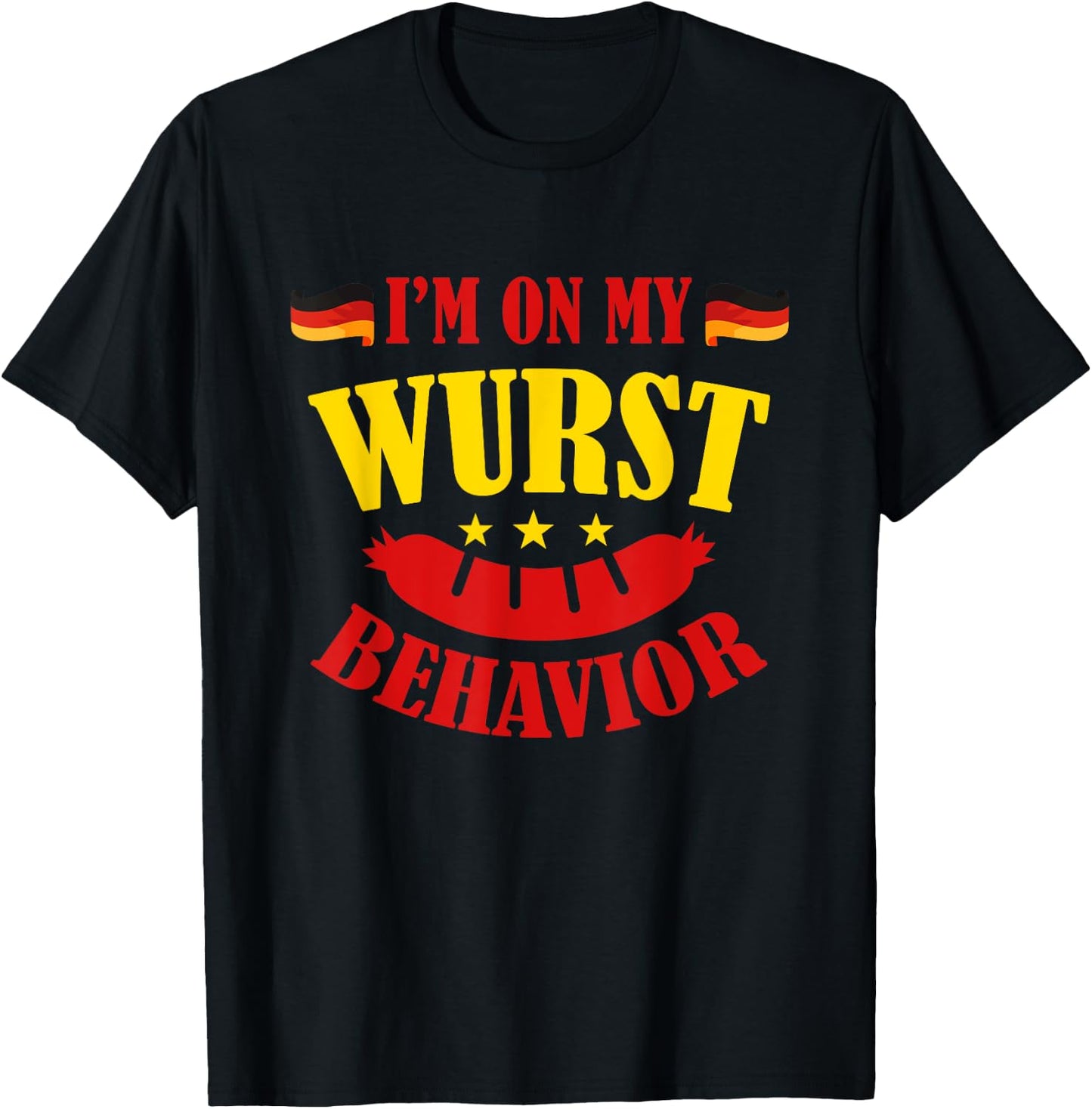 German Oktoberfest Shirt Funny Wurstfest Costume Men Gift T-Shirt - T-Shirt | Black
