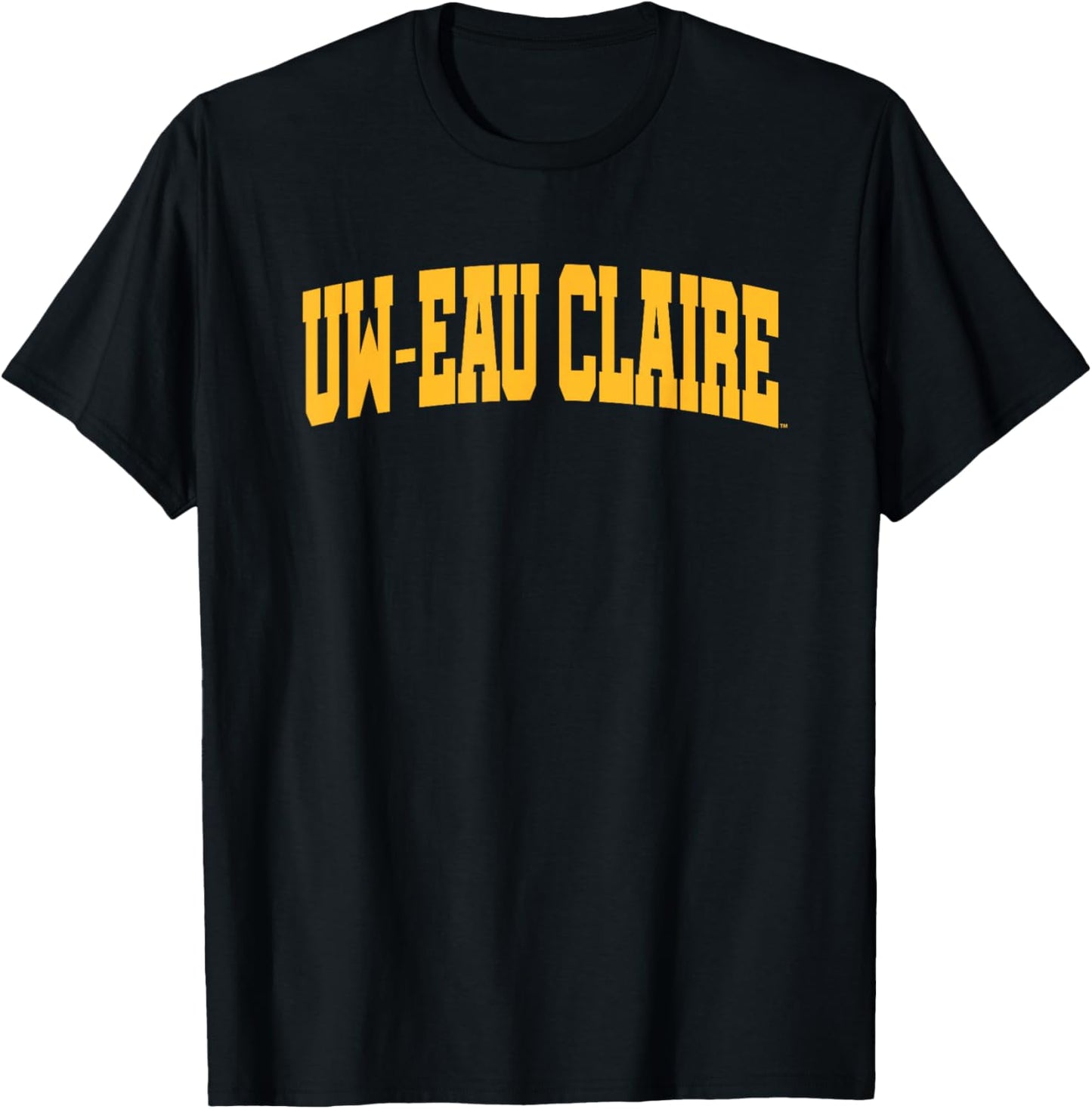 University of Wisconsin-Eau Claire Blugolds School Name Arch T-Shirt - T-Shirt | Black