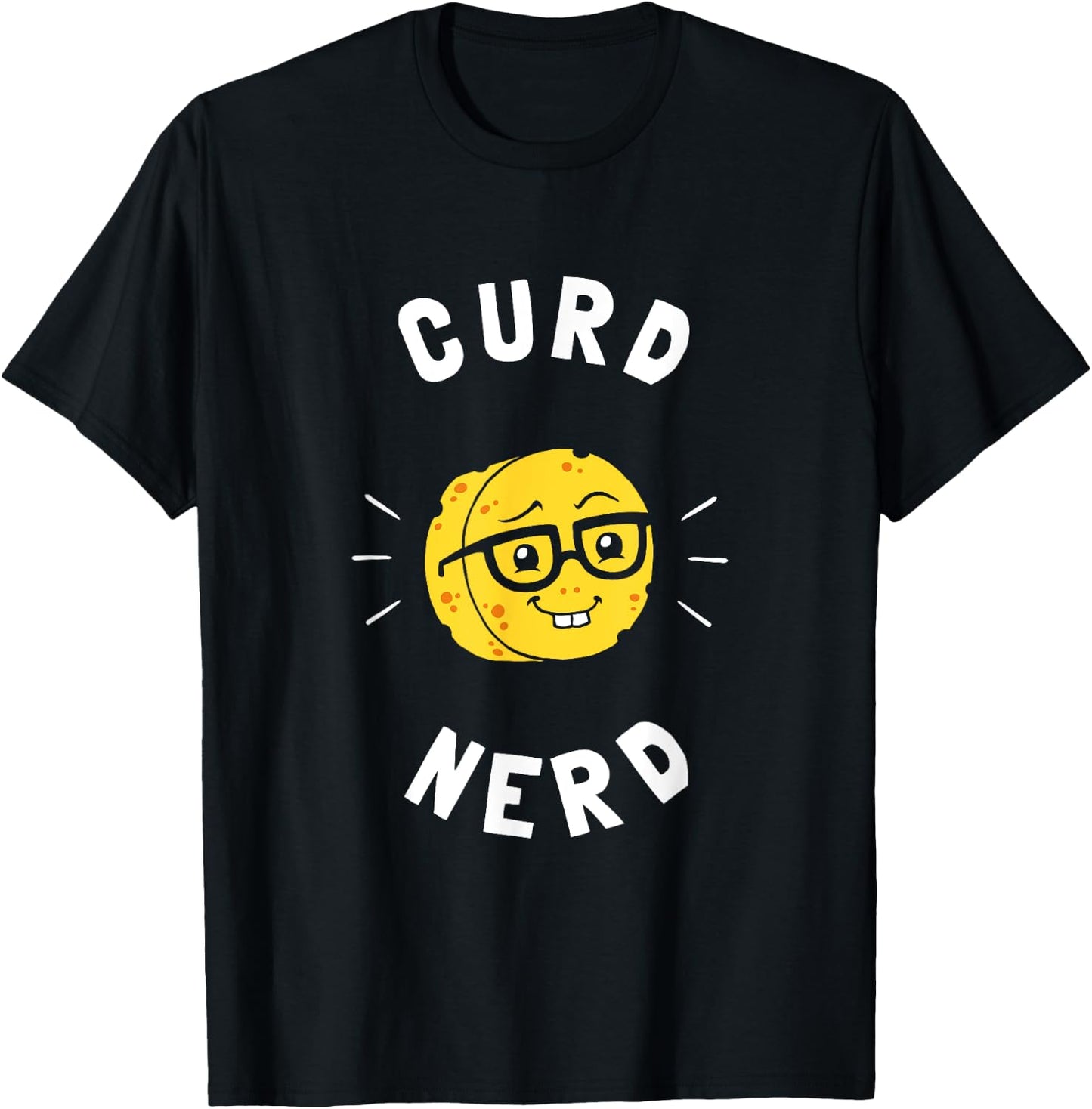 Curd Nerd - Cheese Lovers Gift Nerd Glasses Pun T-Shirt - T-Shirt | Black