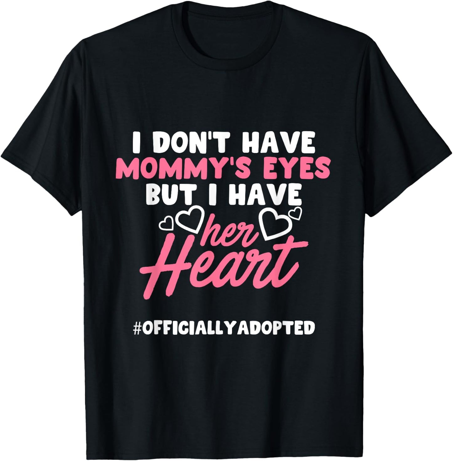 Adoption Announcement Day Family Gifts Mom Heart T-Shirt - T-Shirt | Black