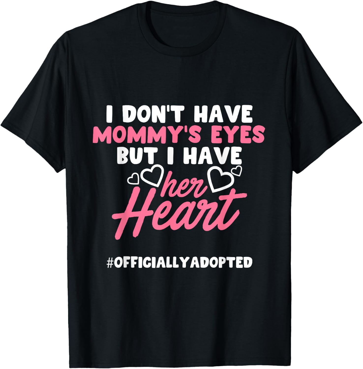 Adoption Announcement Day Family Gifts Mom Heart T-Shirt - T-Shirt | Black