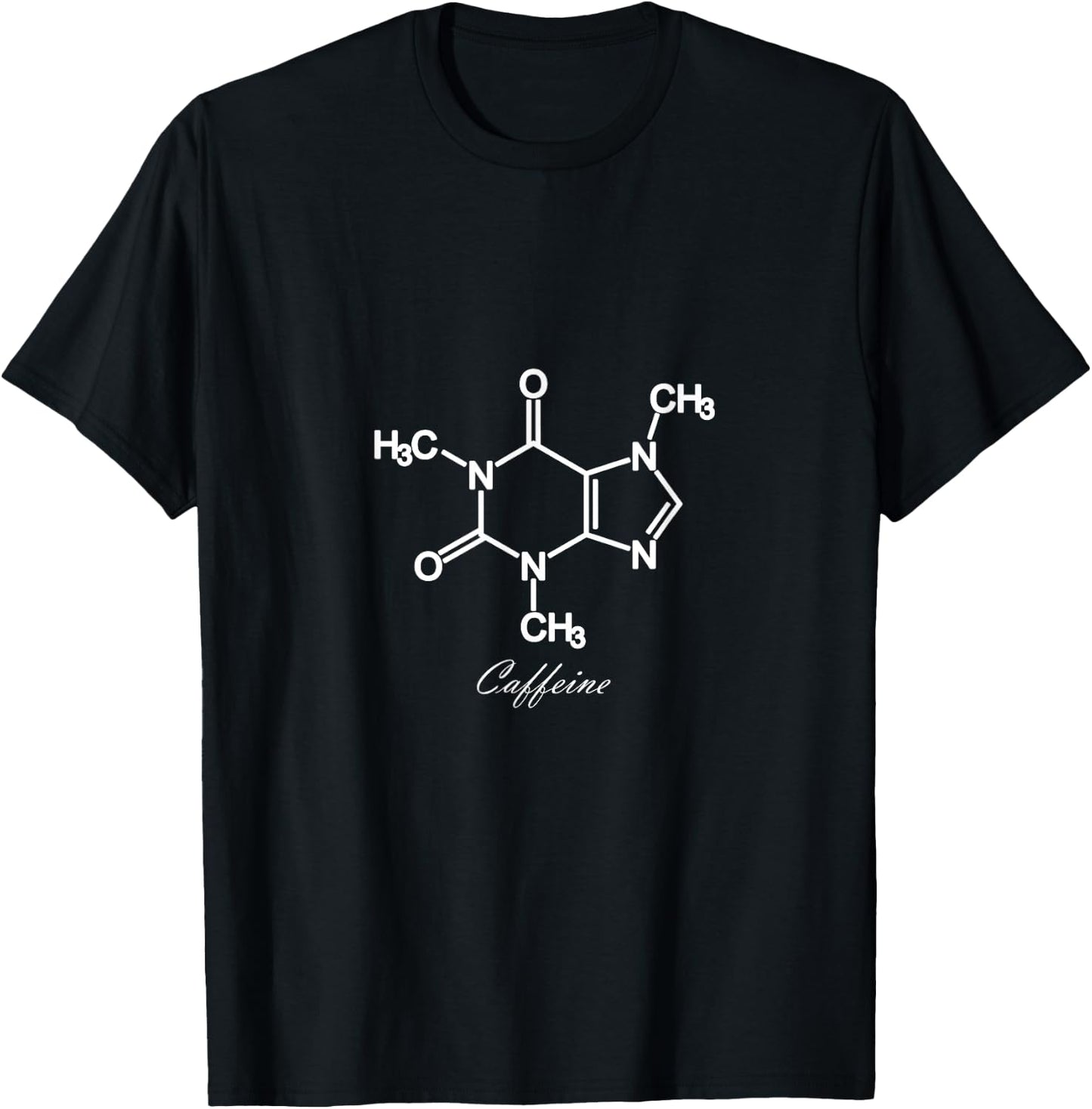 Caffeine Nerd Gift Chemical Formula T-Shirt - T-Shirt | Black