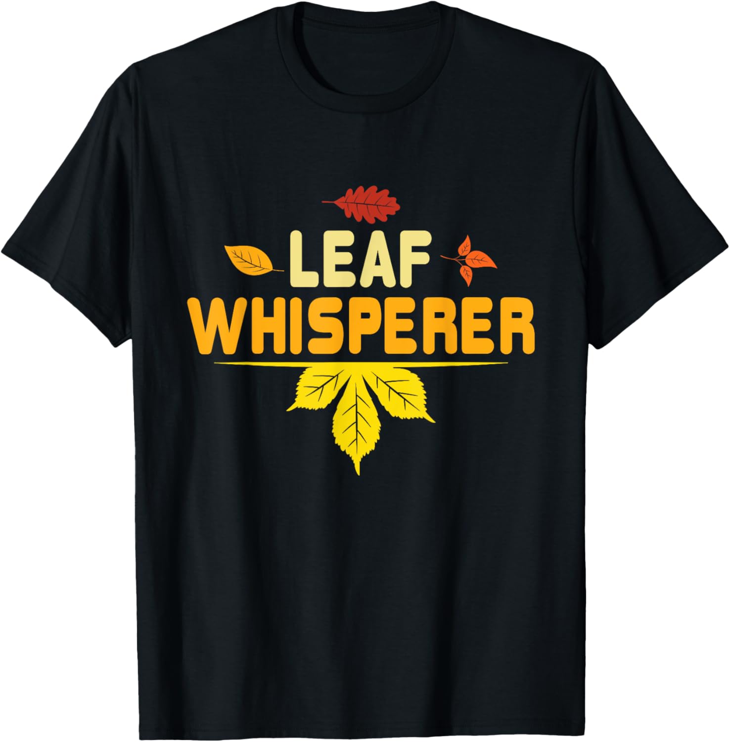 Leaf Whisperer - Fall Season Leaves Leaf Peeper T-Shirt - T-Shirt | Black
