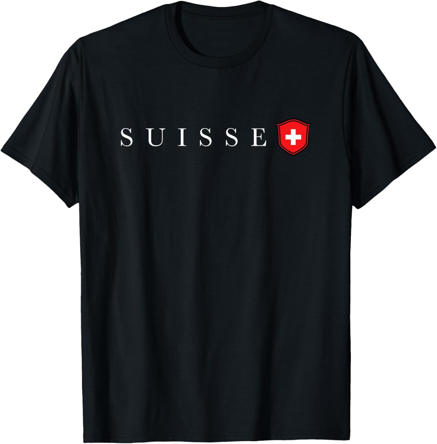 Switzerland Swiss Emblem Suisse T-Shirt - T-Shirt | Black