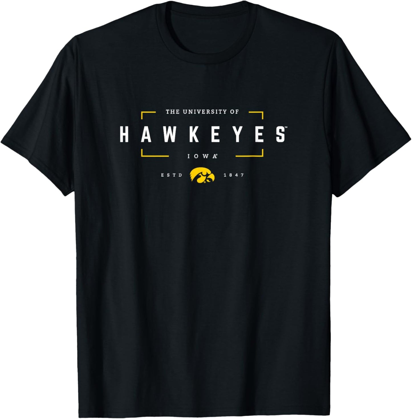 Iowa Hawkeyes | NCAA University of Official | 1704BK01 T-Shirt - T-Shirt | Black