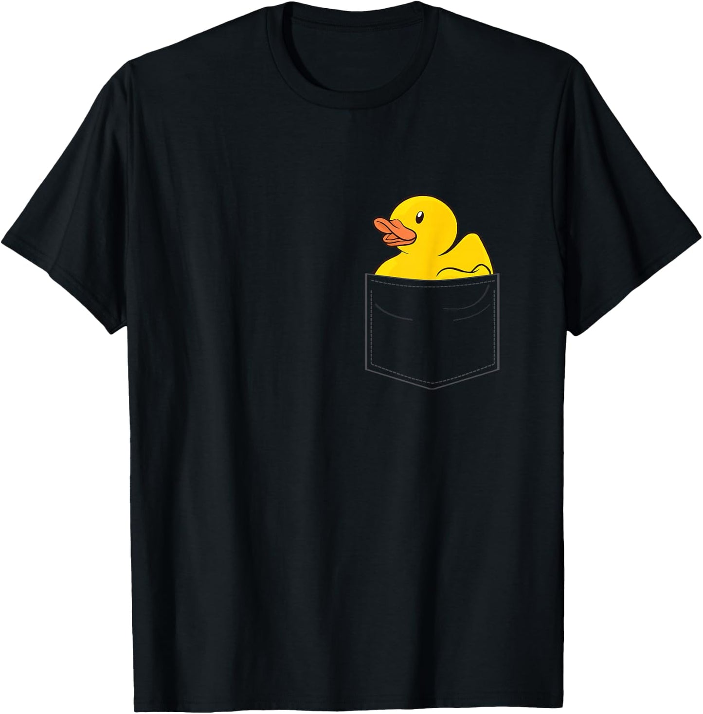 Rubber Duck in Pocket Rubber Duckie Small T-Shirt - T-Shirt | Black