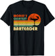 World's Okayest Bartender - Funny Retro Vintage T-Shirt - T-Shirt | Black