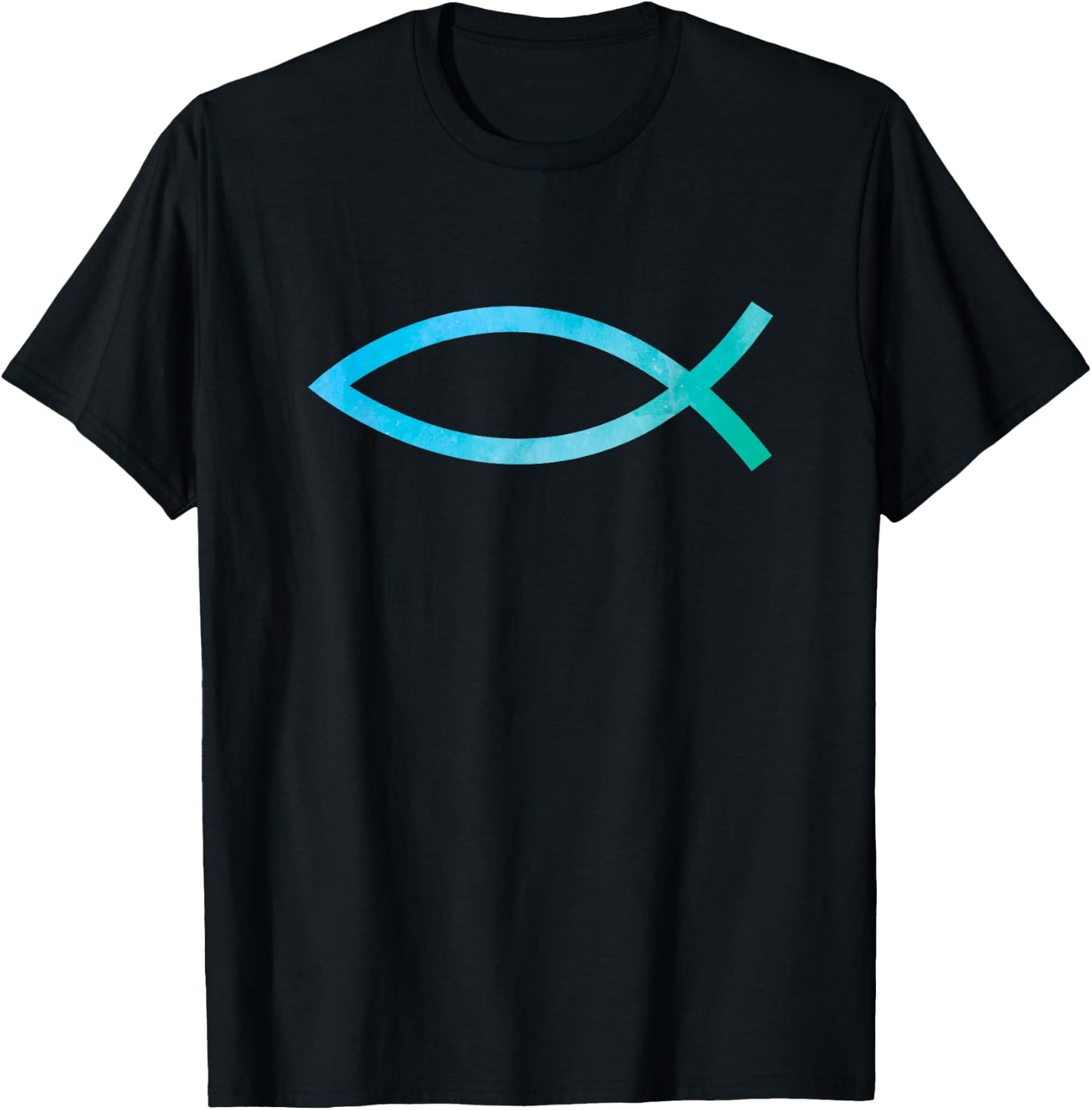 Christian Symbol Jesus Fish Ichthys Ichthus T-Shirt - T-Shirt | Black
